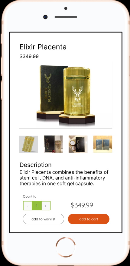 Screenshot of GerieHazel Product Page